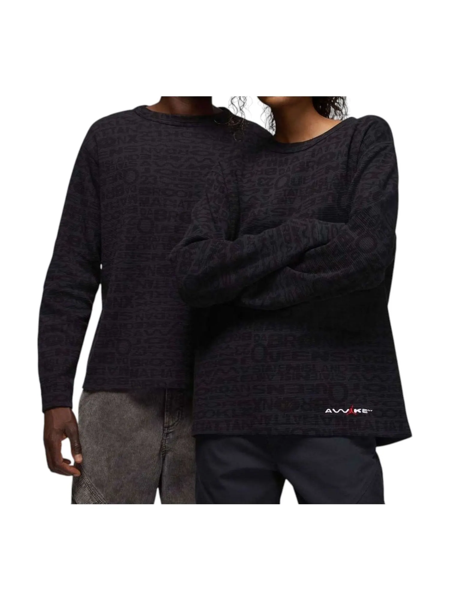 Футболка Air Jordan x Awake NY Thermal Long-Sleeve T-Shirt 'Black' — изображение 1 из 4, черный