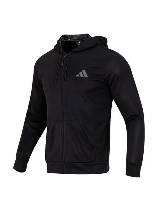 Куртка adidas Train Essentials Seasonal Training Full-Zip Jacket 'Black' — изображение 1 из 3, черный