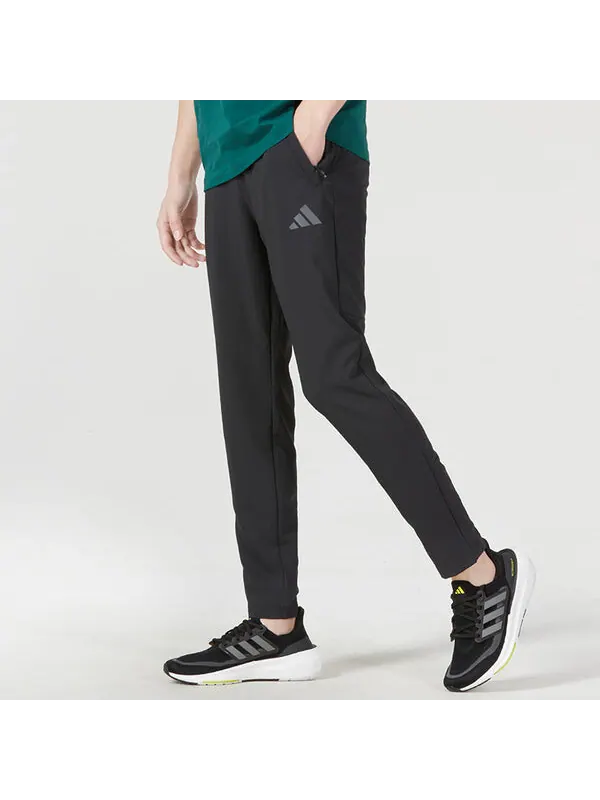 Брюки adidas Train Essentials Seasonal Training Joggers 'Black' — изображение 4 из 4, черный/серый