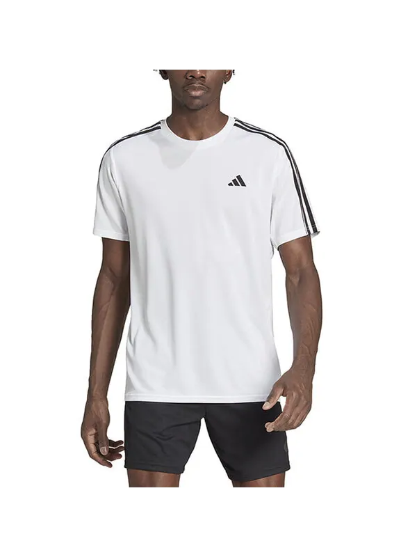 Футболка adidas Essentials 3-Stripes Training T-Shirt 'White' — изображение 2 из 4, белый/мульти