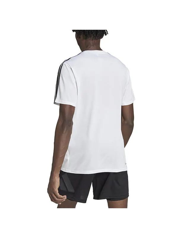Футболка adidas Essentials 3-Stripes Training T-Shirt 'White' — изображение 3 из 4, белый/мульти