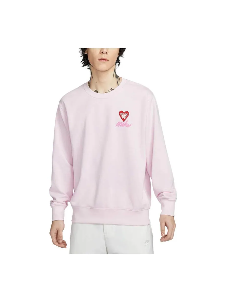 Свитер Nike Club French Terry Crew Neck Sweatshirt Asia Sizing 'Pink Foam' — изображение 1 из 2, розовый