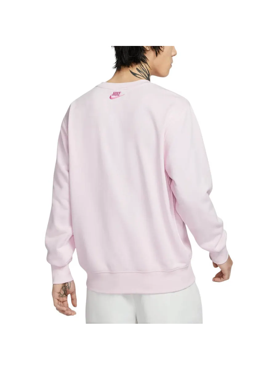 Свитер Nike Club French Terry Crew Neck Sweatshirt Asia Sizing 'Pink Foam' — изображение 2 из 2, розовый