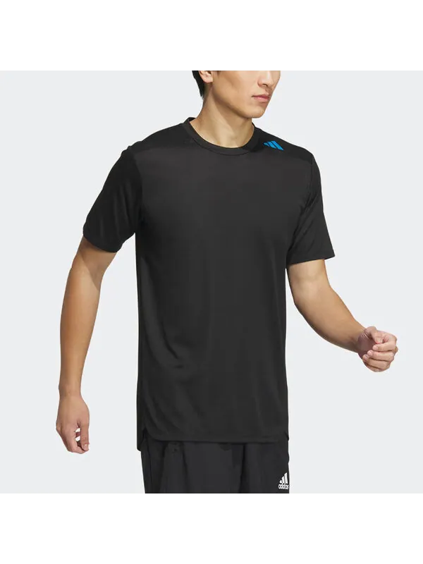 Футболка adidas Designed 4 Training HEAT.RDY HIIT Training Tee 'Black' — изображение 4 из 4, черный