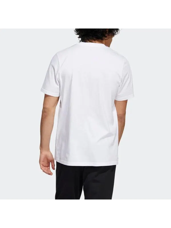 Футболка Men's adidas Minimalistic Alphabet Large Logo Printing Casual Round Neck Short Sleeve — изображение 3 из 3, мульти