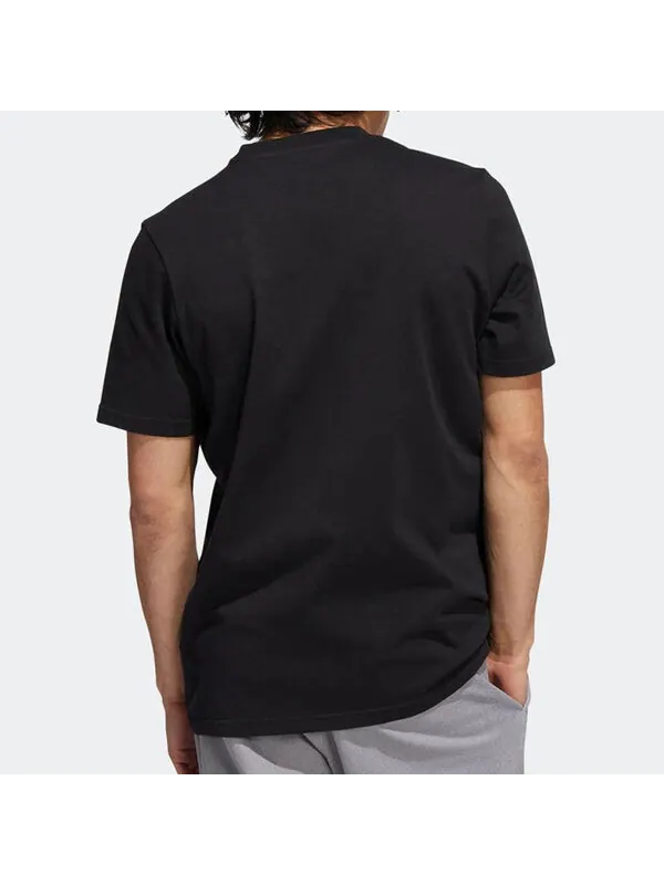 Футболка Men's adidas Minimalistic Alphabet Large Logo Printing Athleisure Casual Sports Round Neck — изображение 3 из 3