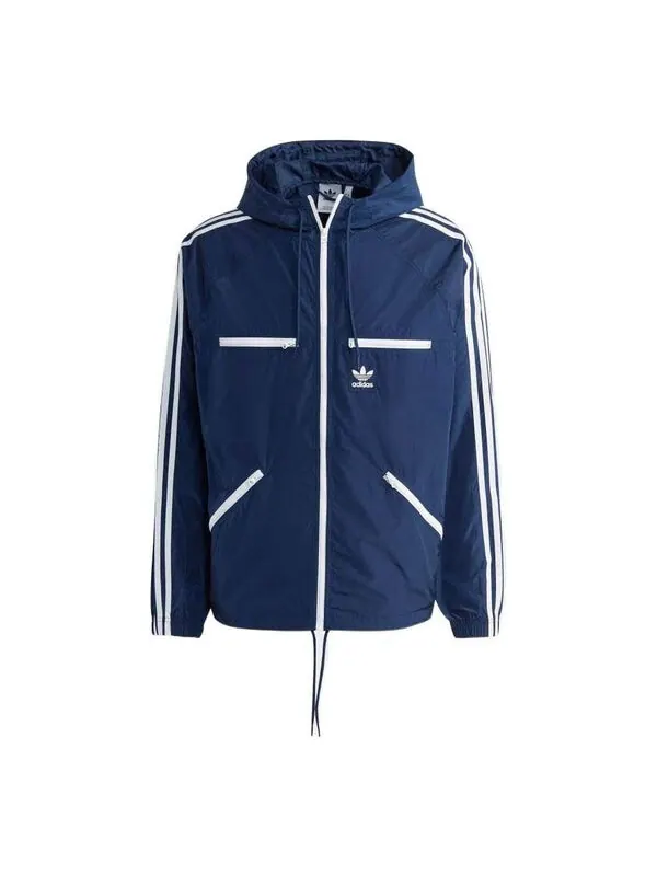 Куртка adicolor классика ветровка Adidas — изображение 1 из 4, темно-синий