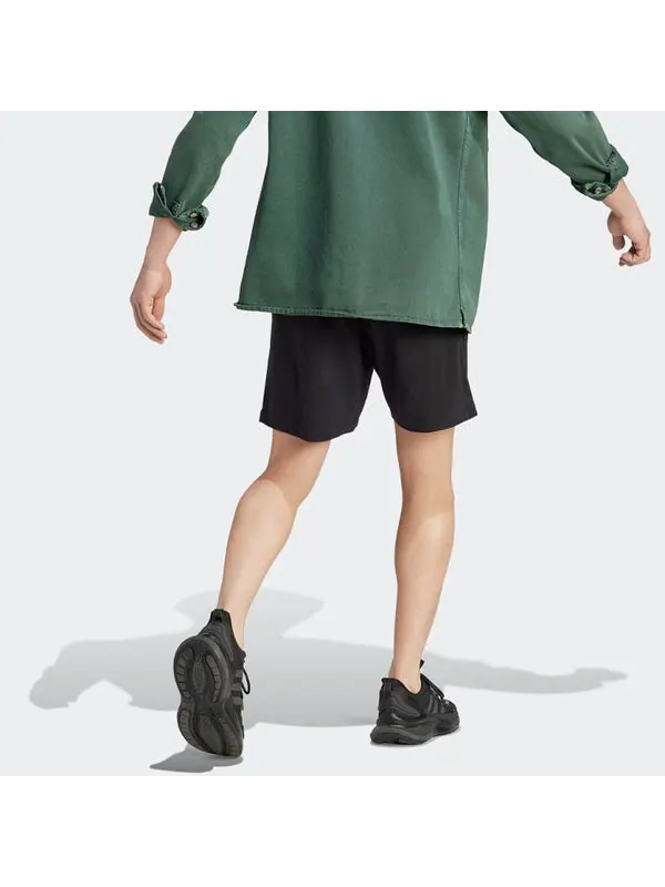 Шорты aeroready essentials из одинарного джерси с линейным логотипом Adidas — изображение 3 из 4, черный/белый