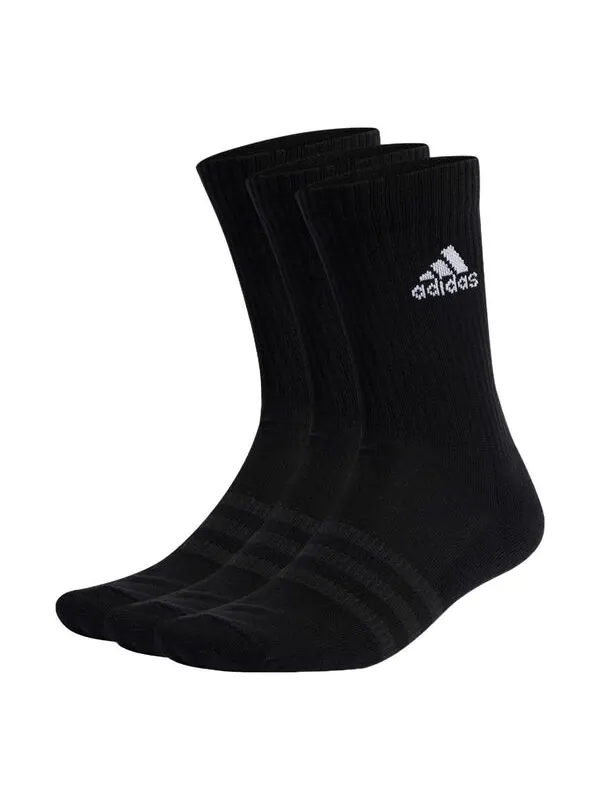 Носки мягкие носки для экипажа 3 пары Adidas — изображение 1 из 1, черный