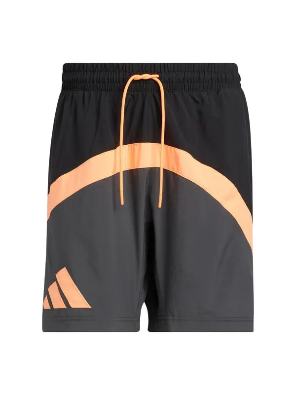 Шорты galaxy stripe logo straight shorts 'grey' Adidas — изображение 1 из 4, серый