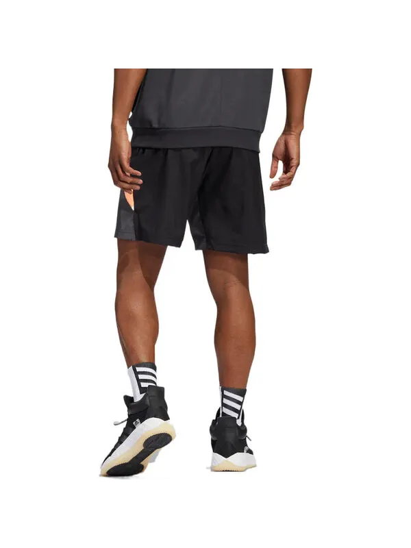 Шорты galaxy stripe logo straight shorts 'grey' Adidas — изображение 3 из 4, серый