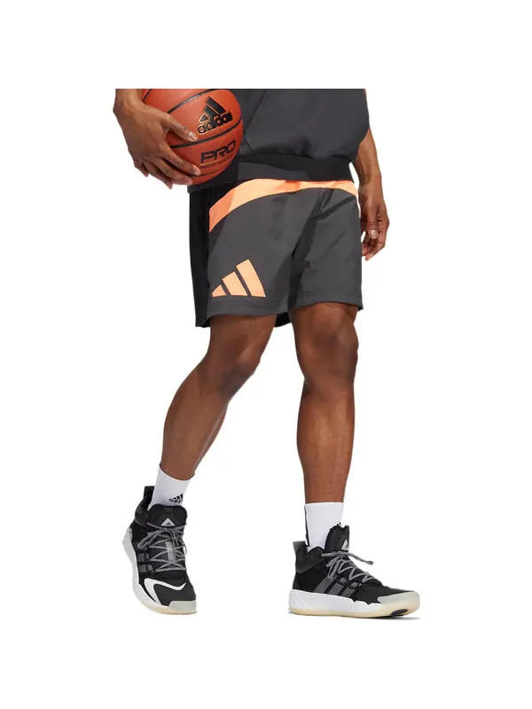 Шорты galaxy stripe logo straight shorts 'grey' Adidas — изображение 4 из 4, серый