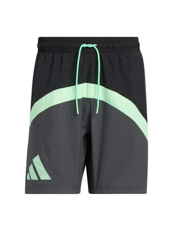Шорты galaxy stripe logo straight shorts 'black' Adidas — изображение 1 из 4, черный