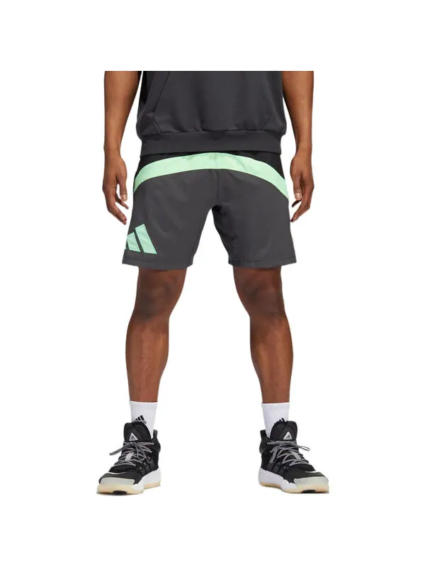 Шорты galaxy stripe logo straight shorts 'black' Adidas — изображение 2 из 4, черный
