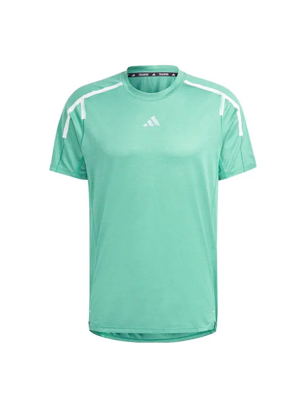Футболка учат, а не проповедуют, футболка для тренировок Adidas — изображение 1 из 1, зеленый/белый