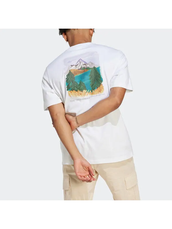 Футболка Adidas Originals Adventure Nature Awakening Tee — изображение 3 из 3, белый