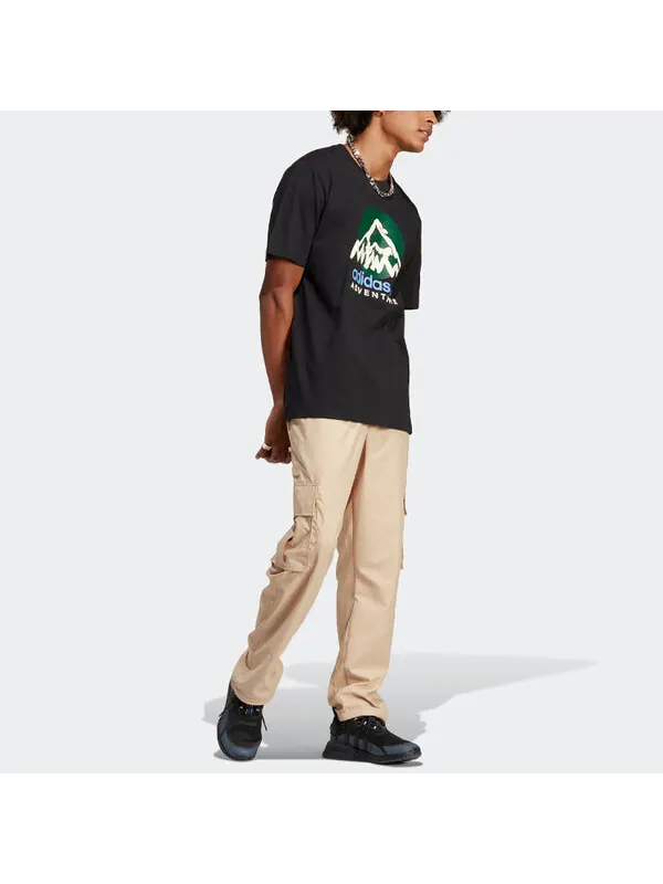 Футболка Adidas Originals Adv MTN Fleece Tee 'Black' — изображение 4 из 4, черный