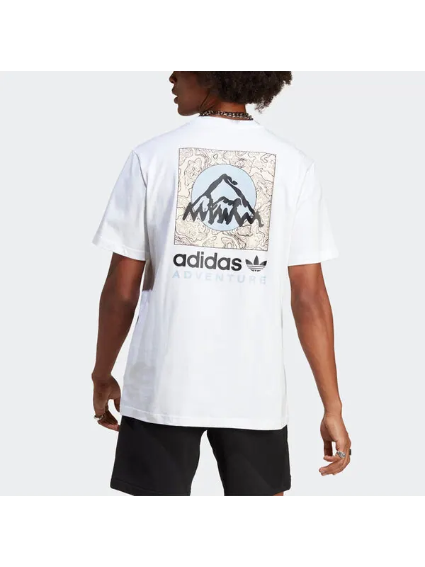 Футболка Adidas ADV MTN B Tee 'White' — изображение 3 из 4, белый