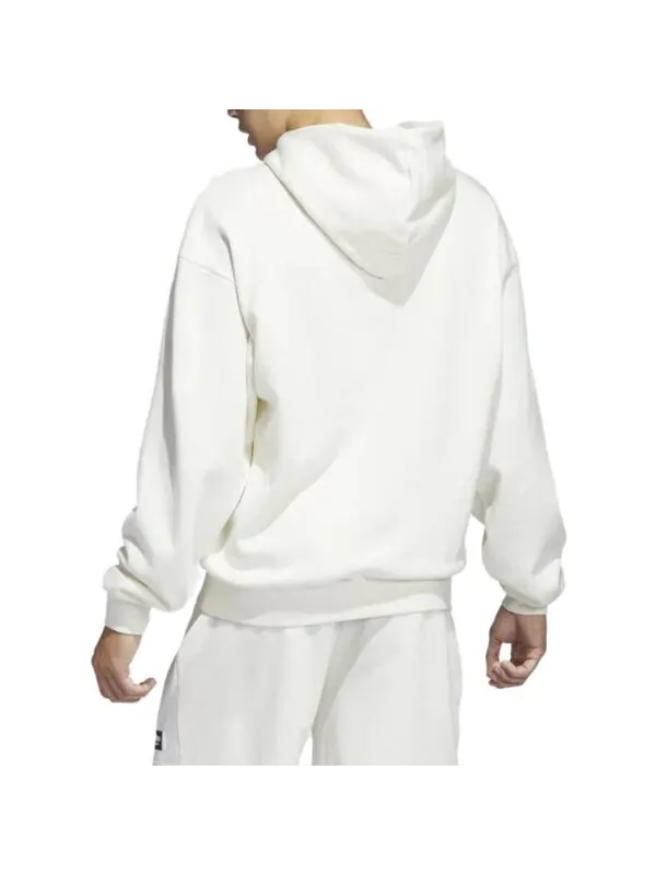 Толстовка adidas Legends Hoodie 'Off White' — изображение 3 из 4, белый