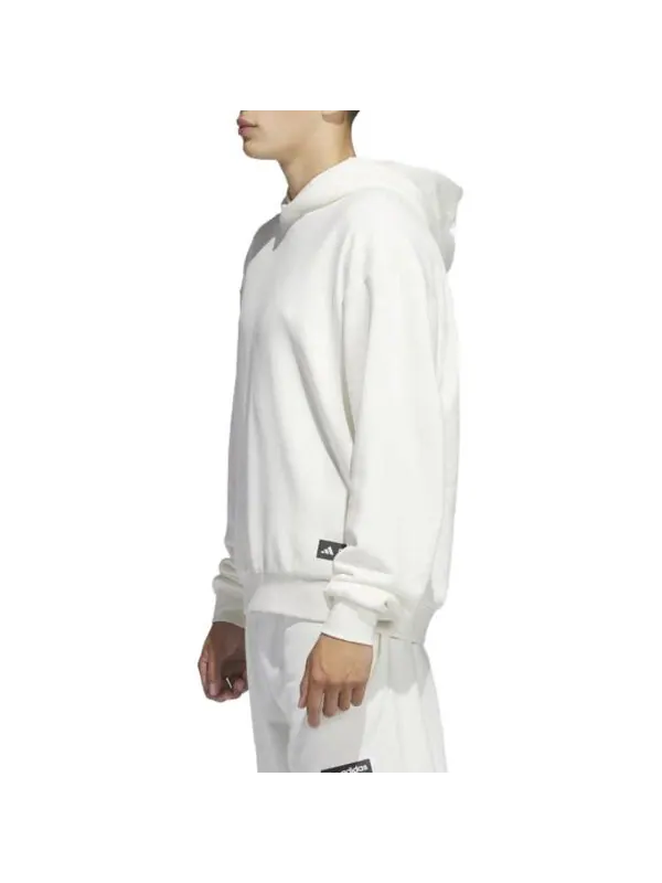 Толстовка adidas Legends Hoodie 'Off White' — изображение 4 из 4, белый