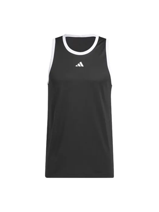 Баскетбольная майка Adidas Legends с тремя полосками — изображение 1 из 4, черный/белый