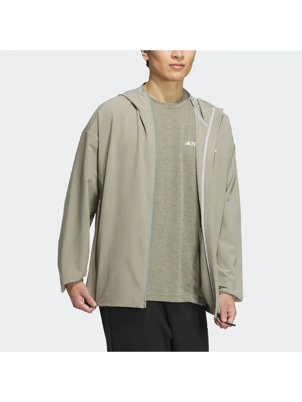 Куртка adidas Terrex Jacket 'Beige' — изображение 4 из 4, бежевый/мульти