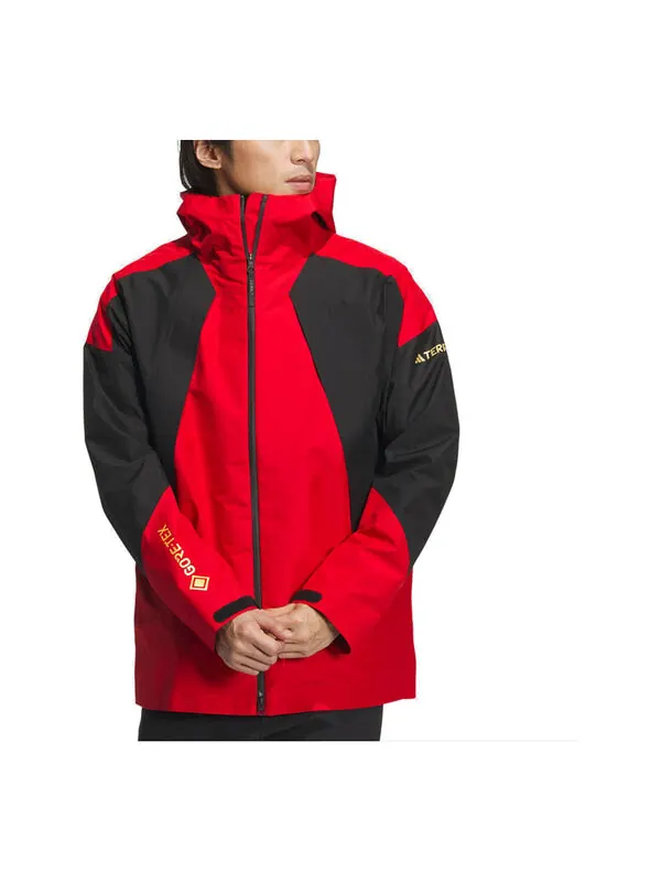 Куртка y23 terrex gore tex 3in1 куртка для активного отдыха Adidas — изображение 3 из 4, красный/черный
