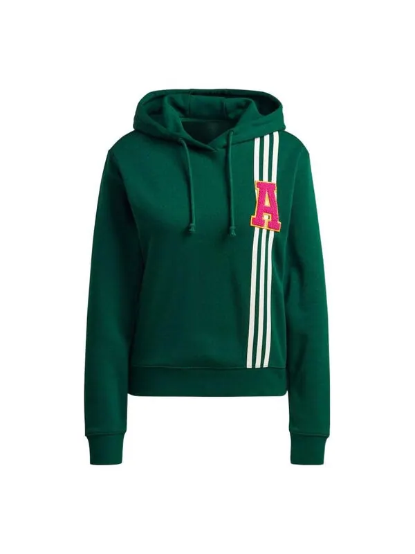 Толстовка с капюшоном оригиналы с маленьким логотипом Adidas — изображение 1 из 4, зеленый