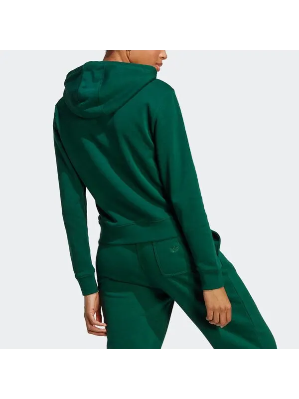 Толстовка с капюшоном оригиналы с маленьким логотипом Adidas — изображение 3 из 4, зеленый