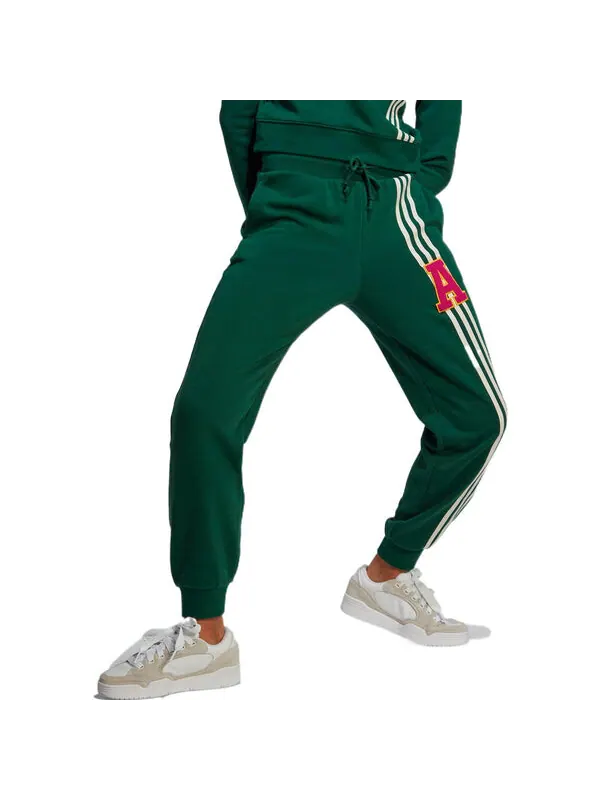 Штаны оригинальные 3 полоски спортивные штаны Adidas — изображение 2 из 3, зеленый/белый