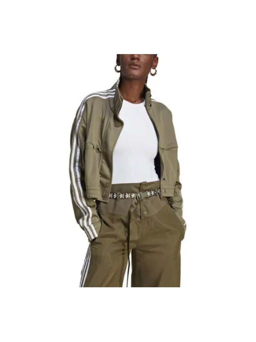 (WMNS) Спортивная футболка Adidas 'Оливково-зеленый' — изображение 2 из 3, оливковый зеленый