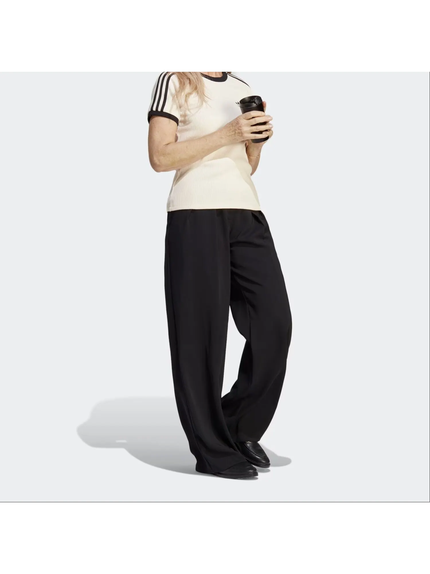 Футболка Adidas Originals 3-Stripes Slim — изображение 4 из 6, белый