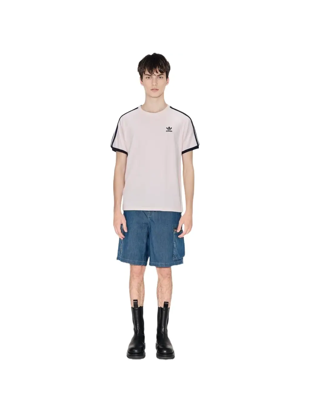 Футболка Adidas Originals SST 3-Stripes — изображение 4 из 6, бежевый