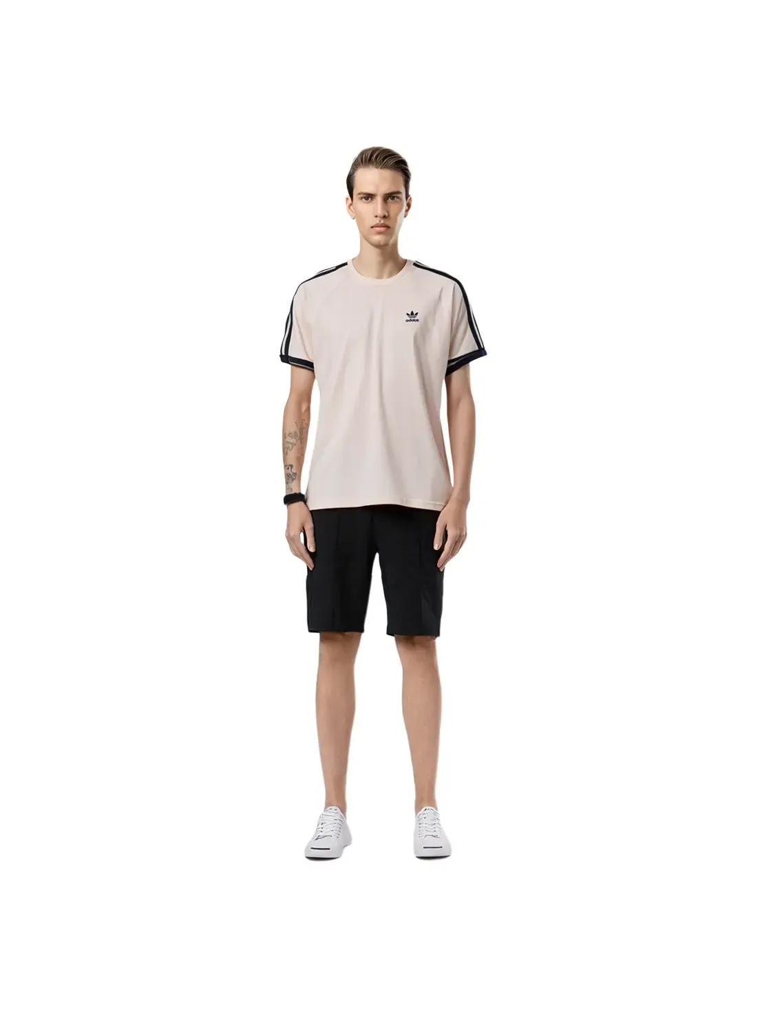 Футболка Adidas Originals SST 3-Stripes — изображение 5 из 6, бежевый