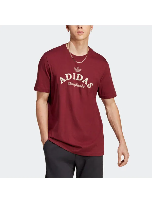 Футболка adidas originals Graphics Archive T-shirt 'Shadow Red' — изображение 2 из 4, красный/белый