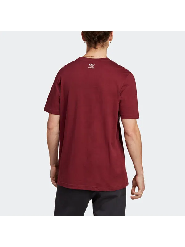 Футболка adidas originals Graphics Archive T-shirt 'Shadow Red' — изображение 3 из 4, красный/белый