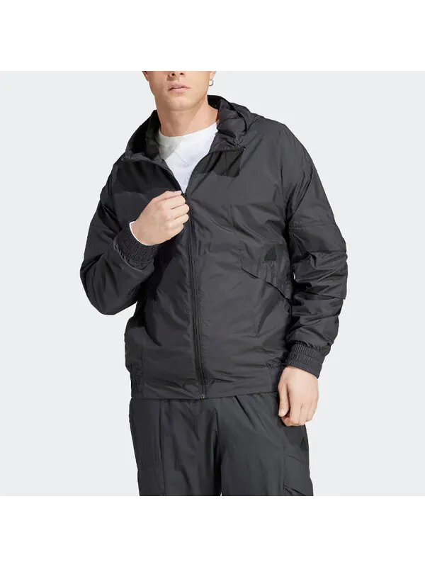 Куртка adidas City Escape Windbreaker Jacket 'Black' — изображение 2 из 4, черный