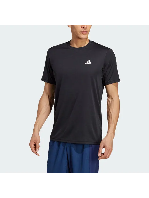 Футболка Adidas Train Essentials Training T-Shirt 'Black' — изображение 2 из 4, черный/белый