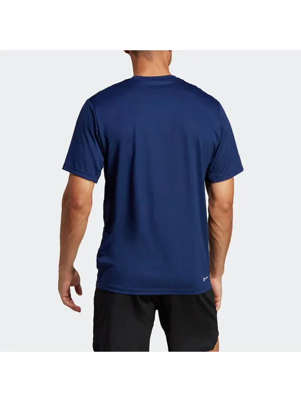 Футболка adidas Train Essentials Training Tee 'Dark Blue' — изображение 3 из 3, темный синий/белый