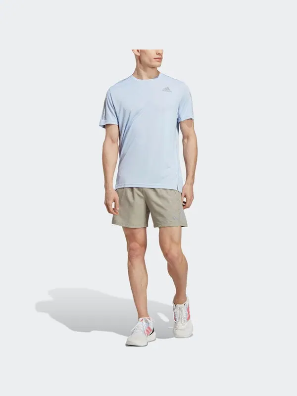 Футболка Adidas Own The Run Tee' Blue Dawn' — изображение 2 из 4, синий