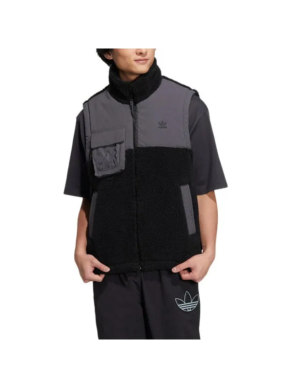 Оригинальные жилеты ww sherpa жилеты Adidas — изображение 2 из 3, черный/серый