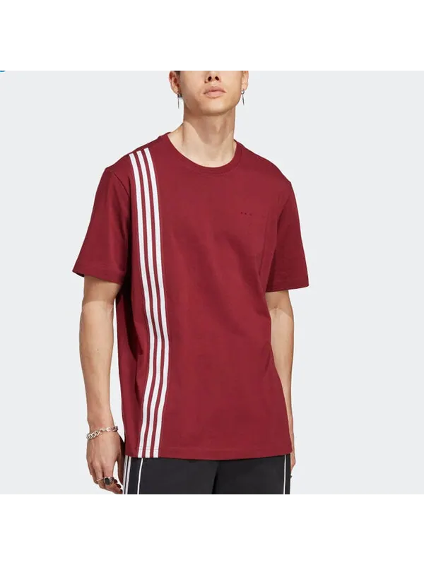 Футболка Adidas Maniche Corte Tee 'Red' — изображение 2 из 4, красный