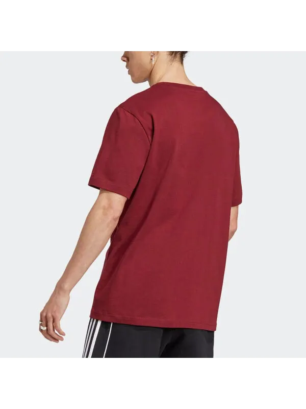 Футболка Adidas Maniche Corte Tee 'Red' — изображение 3 из 4, красный