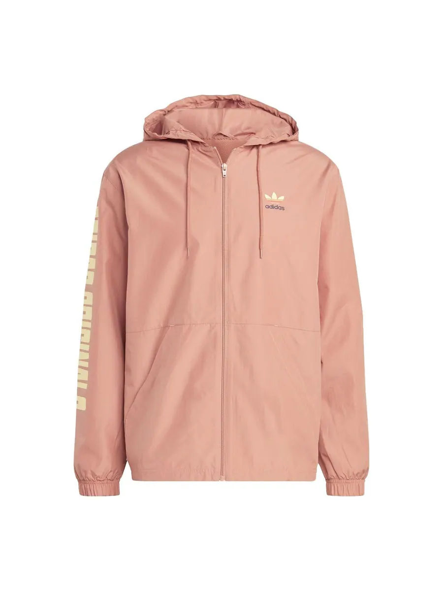 Куртка adidas originals Graphic Planet Windbreaker Jacket 'Clay Strata' — изображение 1 из 4, розовый