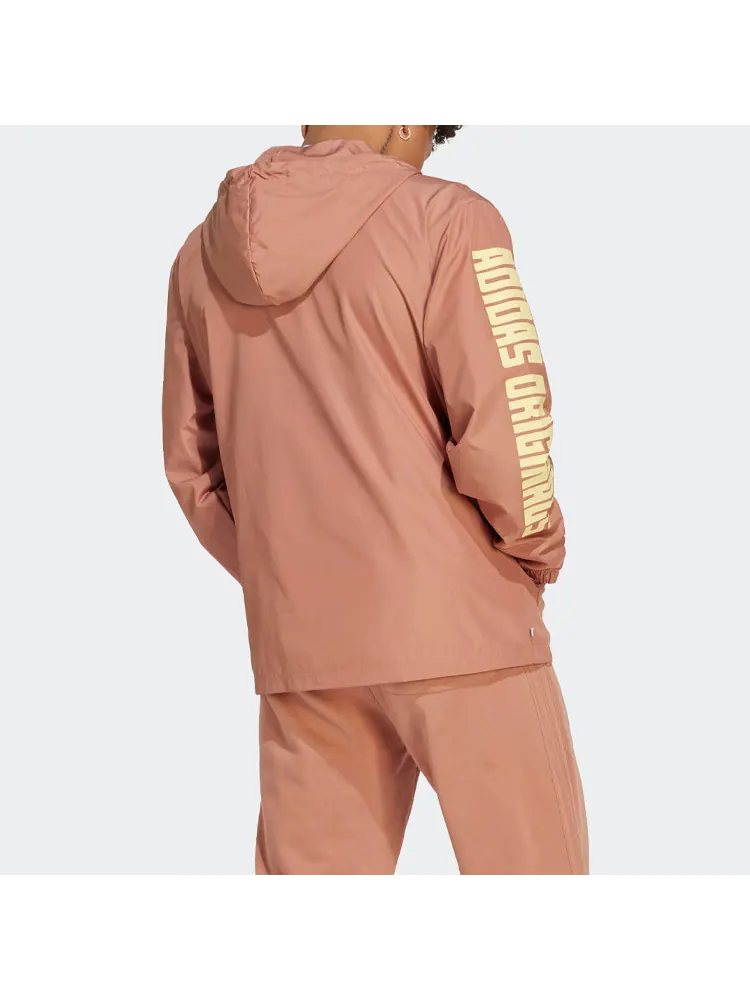 Куртка adidas originals Graphic Planet Windbreaker Jacket 'Clay Strata' — изображение 3 из 4, розовый