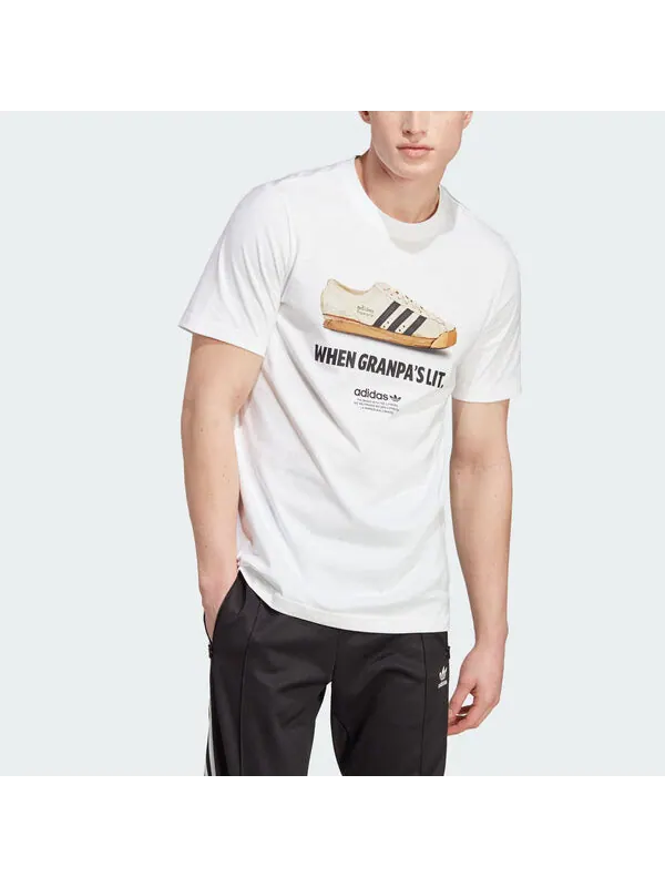 Футболка adidas originals Graphics New Age T-shirt 'White' — изображение 2 из 4, белый