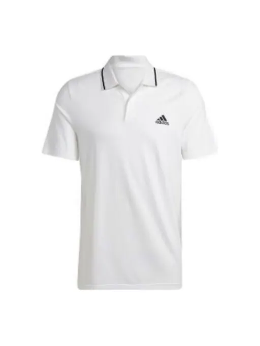 Рубашка поло Essentials piqu с маленьким логотипом Adidas — изображение 1 из 4, белый