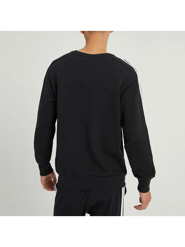 Рубашка Essentials французский трикотаж 3 полоски свитшот Adidas — изображение 3 из 4, черный