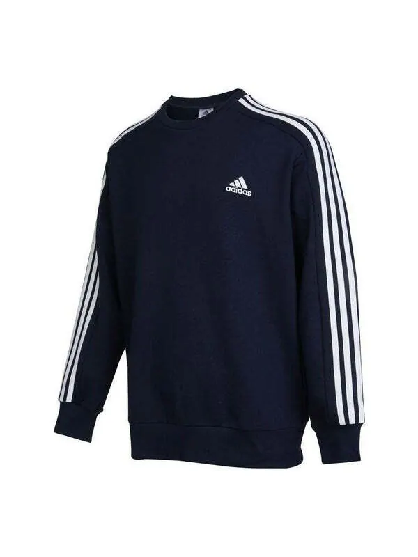 Рубашка Essentials французский трикотаж 3 полоски свитшот Adidas — изображение 1 из 4, белый