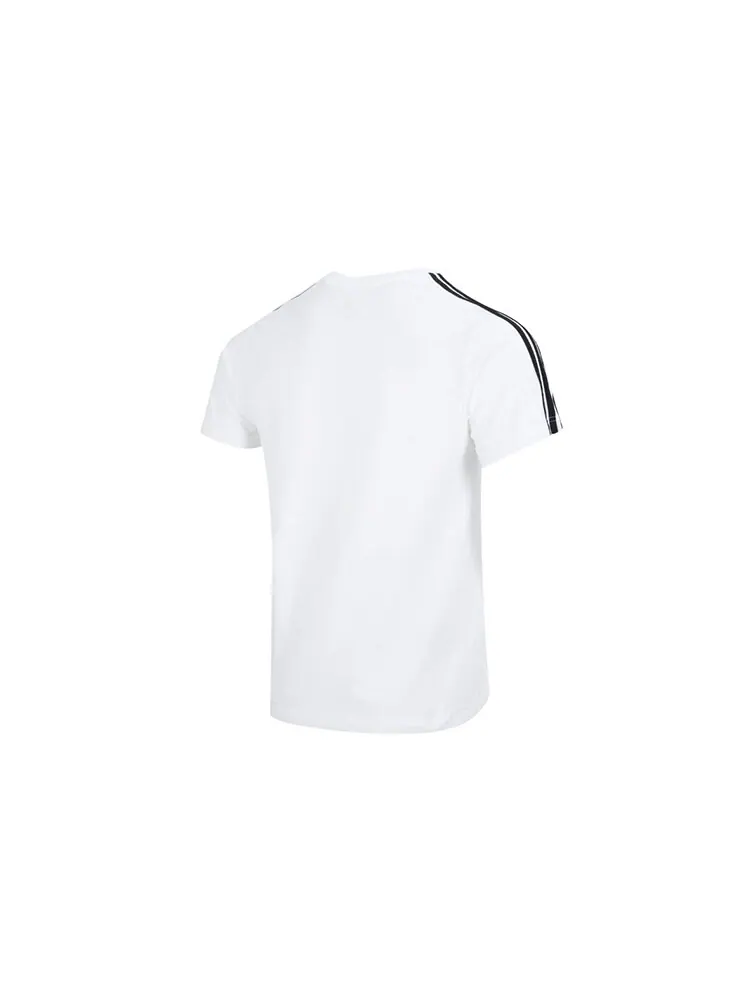 Футболка Adidas Essentials Single Jersey 3-Stripes — изображение 2 из 5, белый